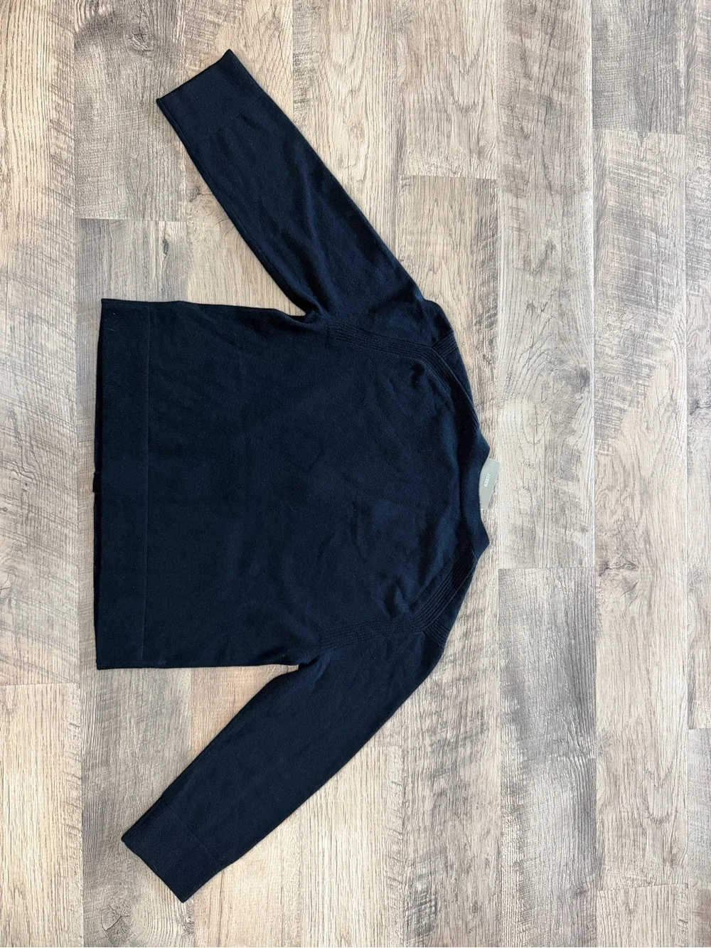 J.Crew 100% Cashmere Black V-Neck Button Cardigan Sweater Size Small